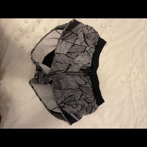 Black and White Lululemon Hotty Hot Shorts